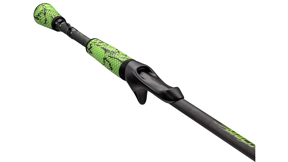 Lew’s MACH 2 Casting Rod, 6ft 8in 1-PC IM8 Graphite Rod, Medium  w/ Moderate-Fast, Stainless Steel Guides, Split-Grip Handle, Winn Dri-Tac Ultra Grips, Green/Black, M2TWJBRG2