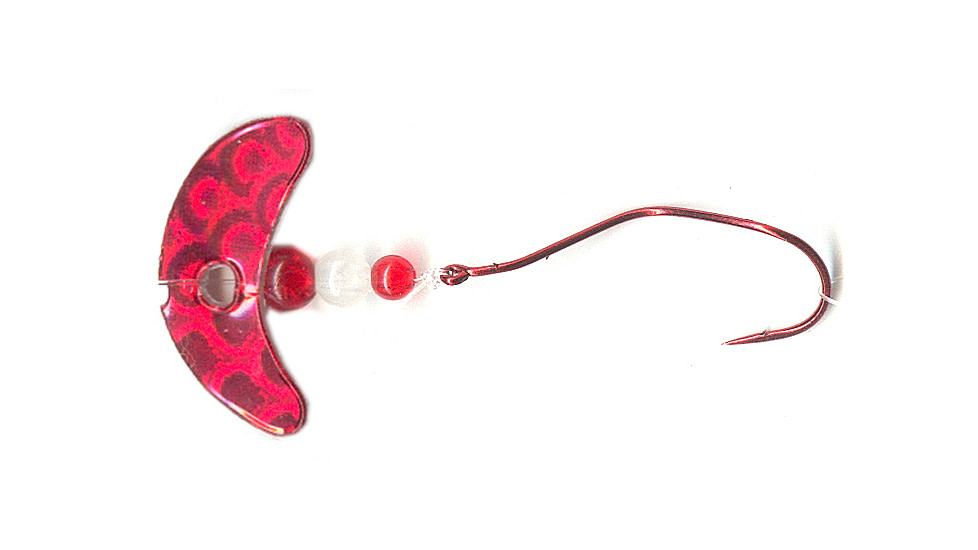 Macks Lure Smile Blade Slow Death Rig, Number 2 Hook, Motor Oil Smile Blade/Flo Chartreuse Bead/Black Center Bead, 63308