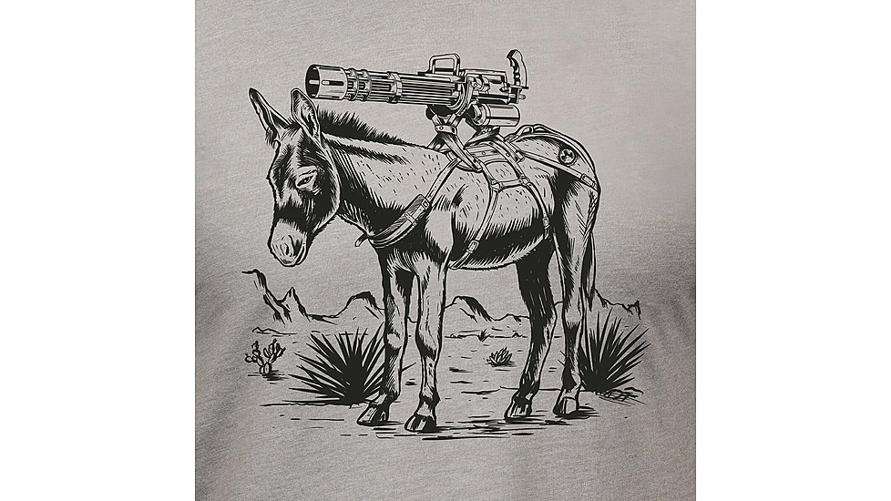 Magpul Industries Burro CVC Graphic T-Shirts - Mens, Stone Gray Heather Cotton/Polyester Short Sleeve, Medium, MAG1528-041-M