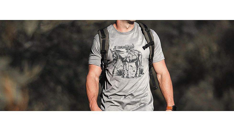 Magpul Industries Burro CVC Graphic T-Shirts - Mens, Stone Gray Heather Cotton/Polyester Short Sleeve, Medium, MAG1528-041-M