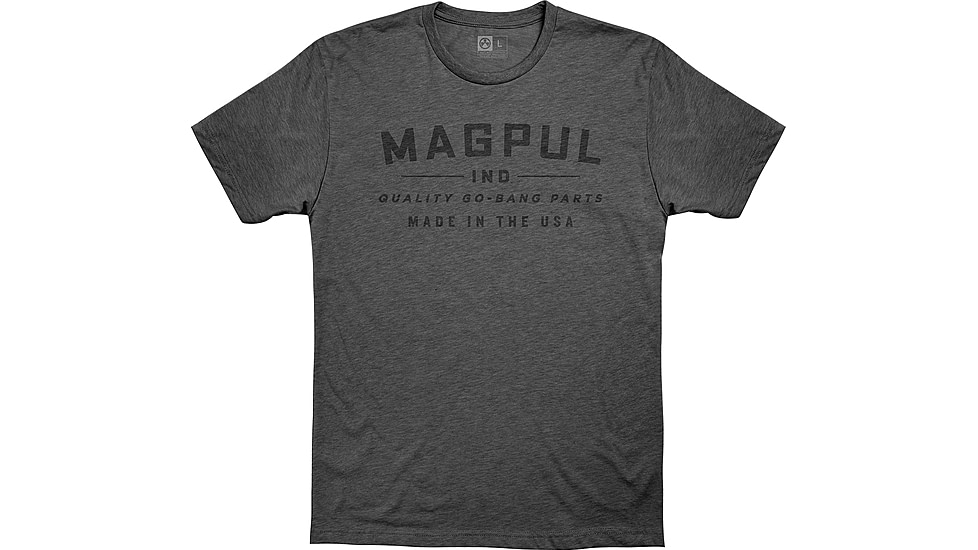 Magpul Industries Go Bang Parts CVC T-Shirt, Charcoal, Medium, MAG1112-011-M