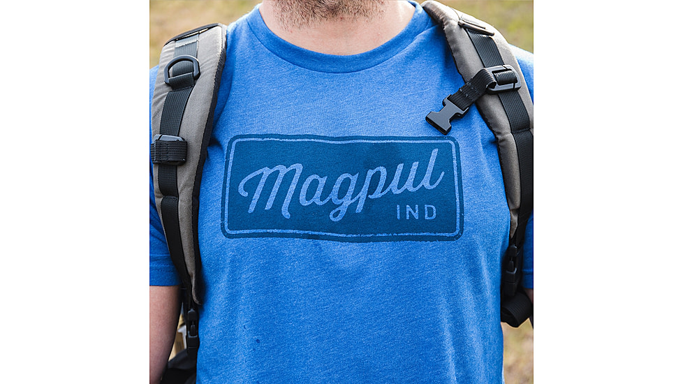 Magpul Industries Rover Block CVC T-Shirt, Royal Heather, Large, MAG1116-424-L