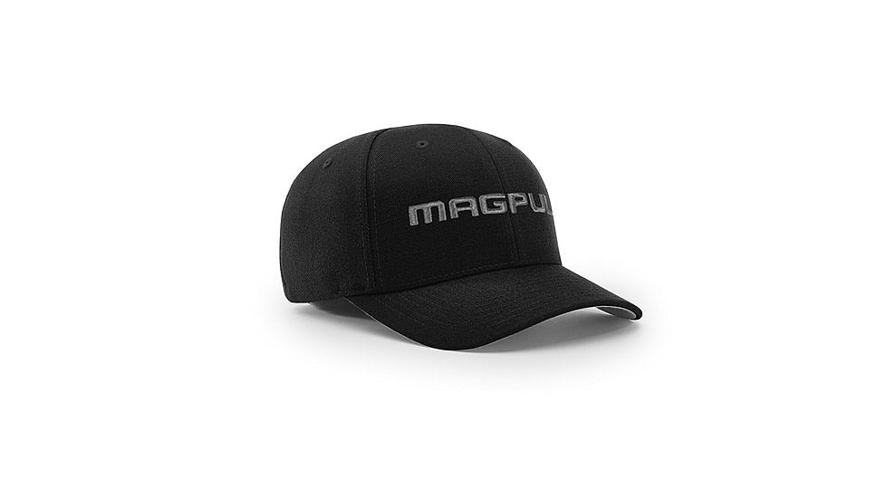 Magpul Industries Wordmark Stretch Fit Hat, Black, S/M, MAG1103-001-S/M
