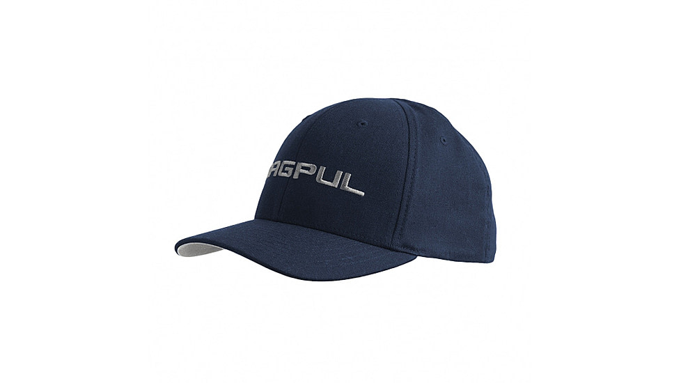 Magpul Industries Wordmark Stretch Fit Hat, Navy, L/XL, MAG1103-410-L/X