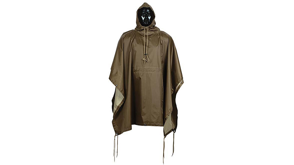Major Outdoors Rubberized Heavy Duty Poncho, Coyote, One Size, 20-6936007000