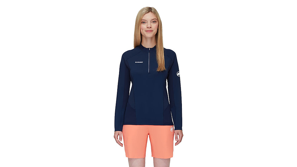Mammut Aenergy FL Half Zip Longsleeve - Womens, Marine, Medium, 1016-01340-5118-114