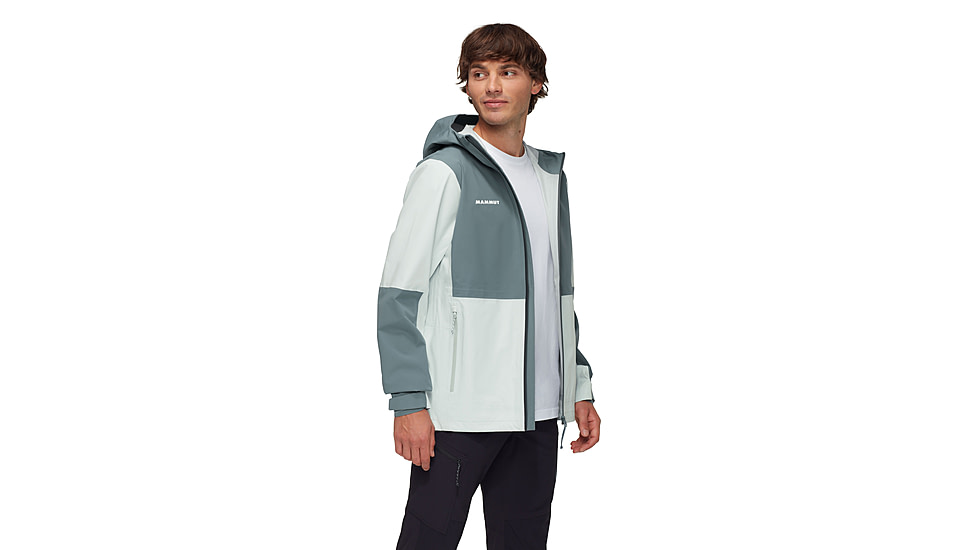 Mammut Linard Guide HS Hooded Jacket - Mens, Silver Sage-Strata, S, 1010-30950-1303-113