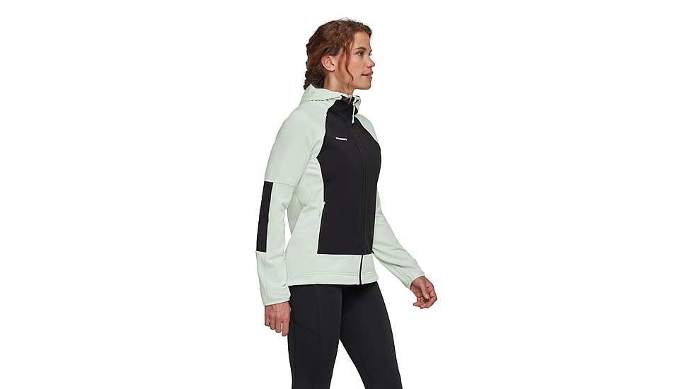 Mammut Massone ML Hooded Jacket - Womens, Silver Sage-Black, L, 1014-06200-1300-115