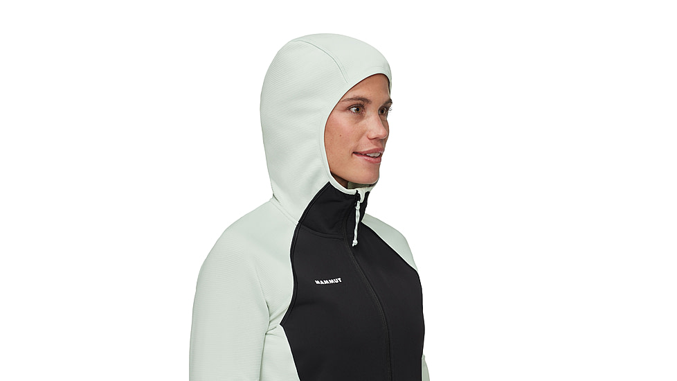Mammut Massone ML Hooded Jacket - Womens, Silver Sage-Black, L, 1014-06200-1300-115