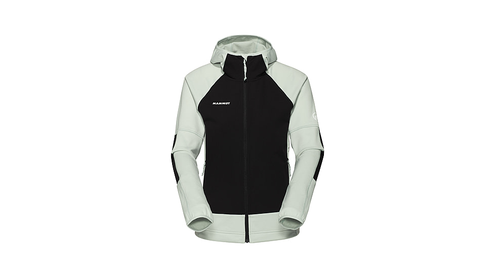 Mammut Massone ML Hooded Jacket - Womens, Silver Sage-Black, L, 1014-06200-1300-115