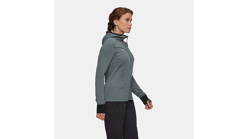 Mammut Taiss Light ML Hooded Jacket - Womens, Strata/Black, Large, 1014-04540-00791-115
