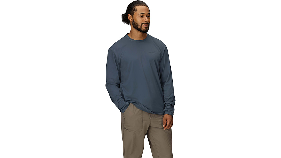 Marmot AirExchange SolarShield Crew LS - Mens, Thunderhead, S, M16049-24369S