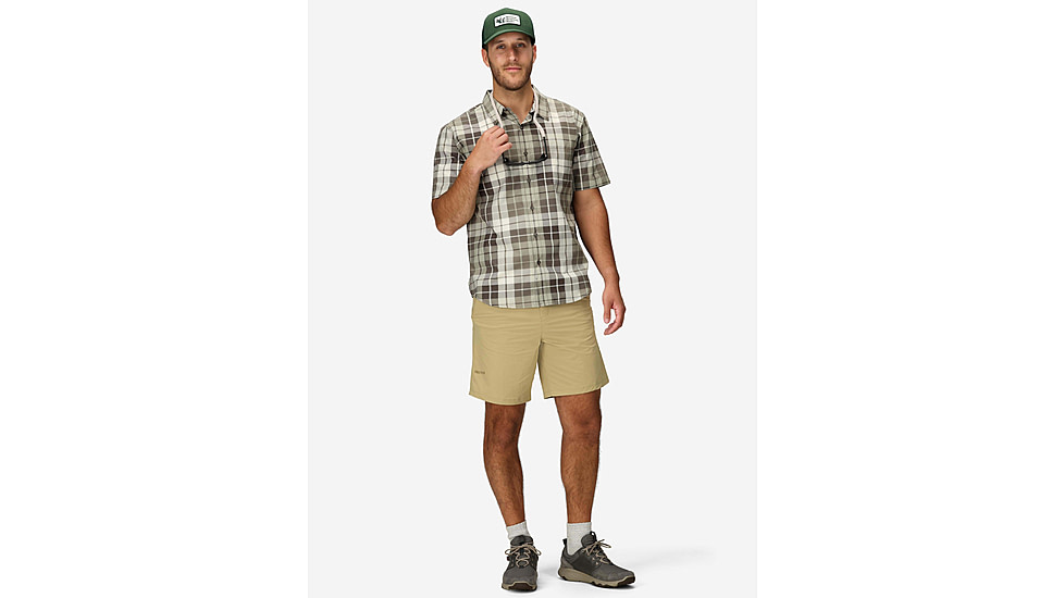 Marmot AirExchange SolarShield Novelty SS Shirt - Mens, Hickory Nut Wayland Plaid, L, M16075-24292L