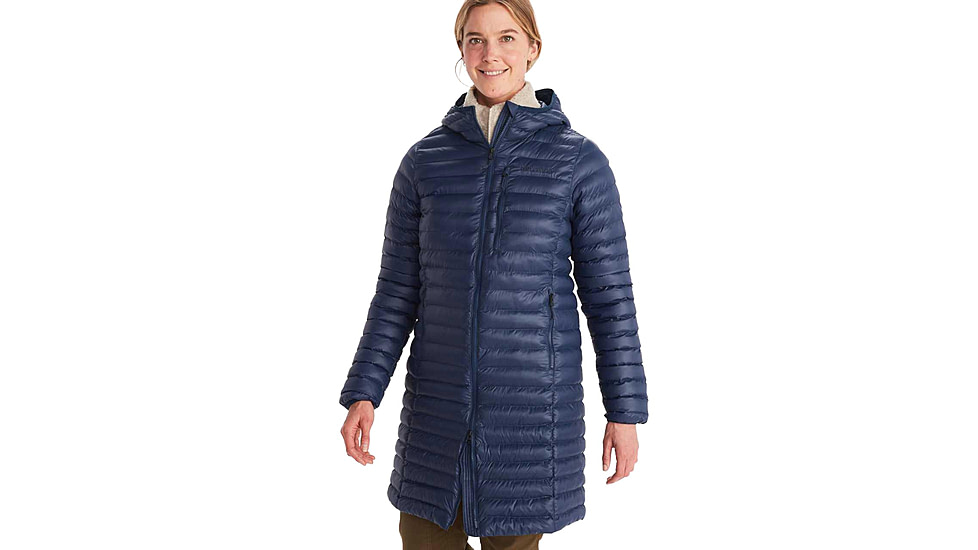 Marmot Echo Featherless Long Jacket - Womens, Arctic Navy Shiny, Large, M15871-20952-L