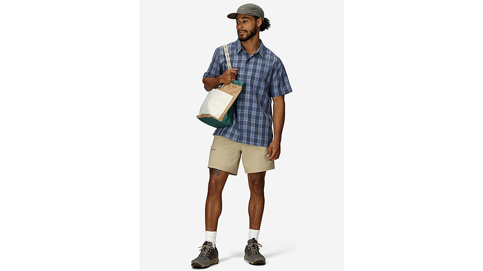Marmot Eldridge Novelty Classic SS - Mens, Thunderhead Oliver Plaid, L, M10665-24288L