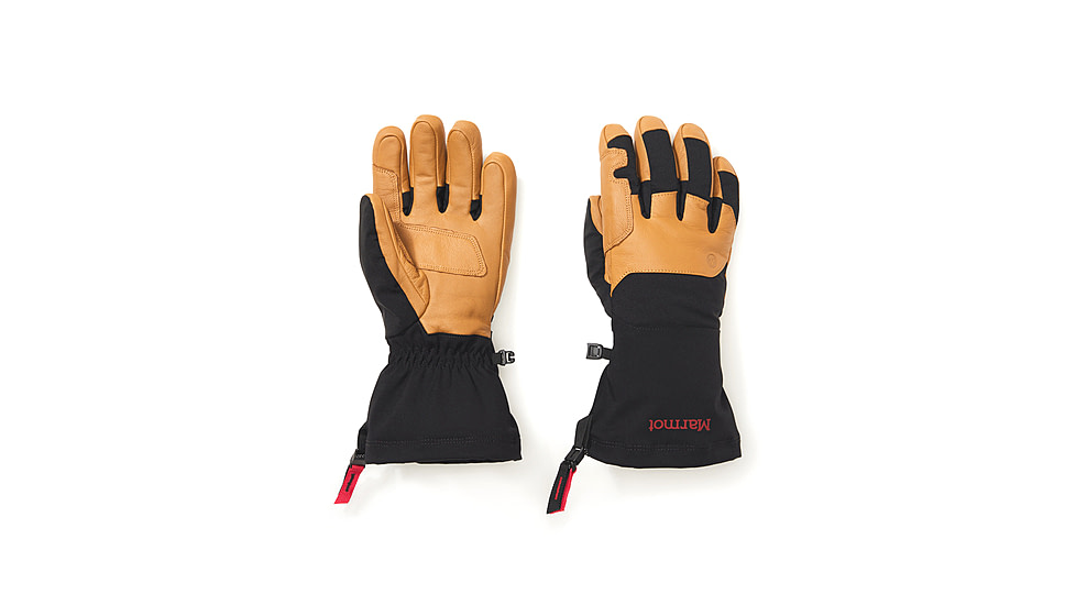 Marmot Expedition Guide Gloves, Black/Tan, Small, 195115254766