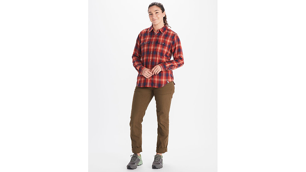 Marmot Fairfax Midweight Flannel - Womens, Red Ochre, Medium, M13553-9457-M