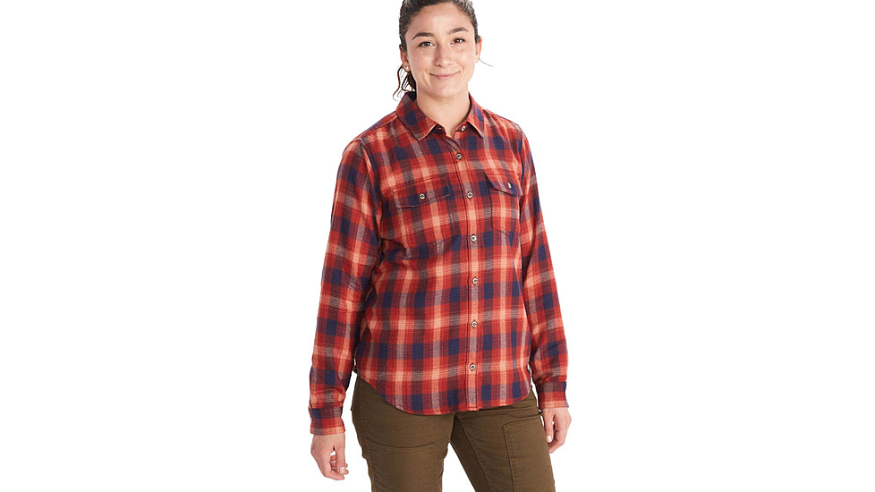 Marmot Fairfax Midweight Flannel - Womens, Red Ochre, Medium, M13553-9457-M