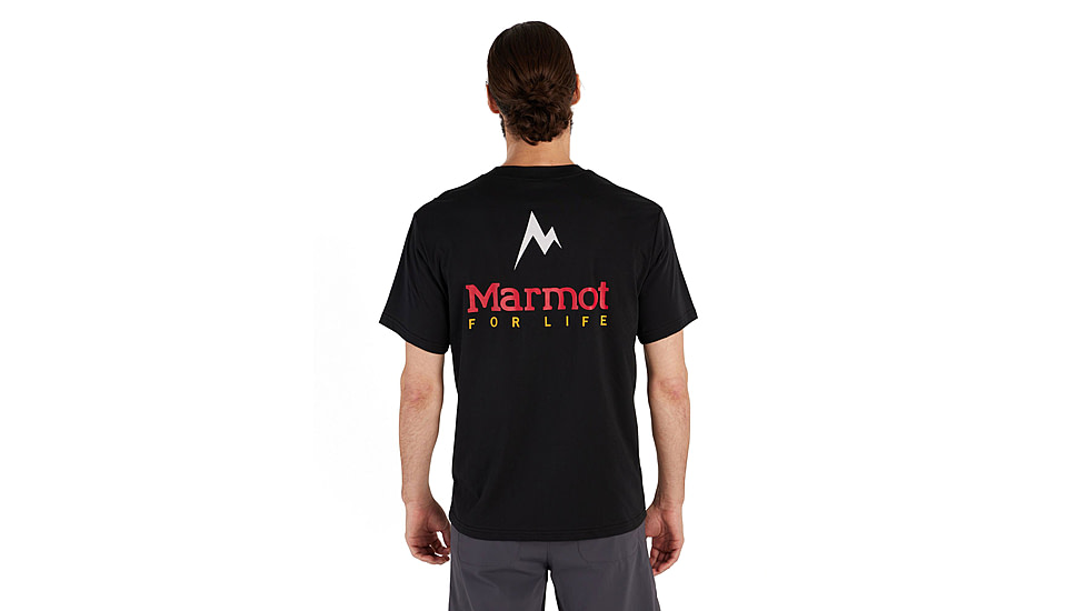 Marmot For Life Short Sleeve Tee - Mens, Black, Large, M15345-001-L