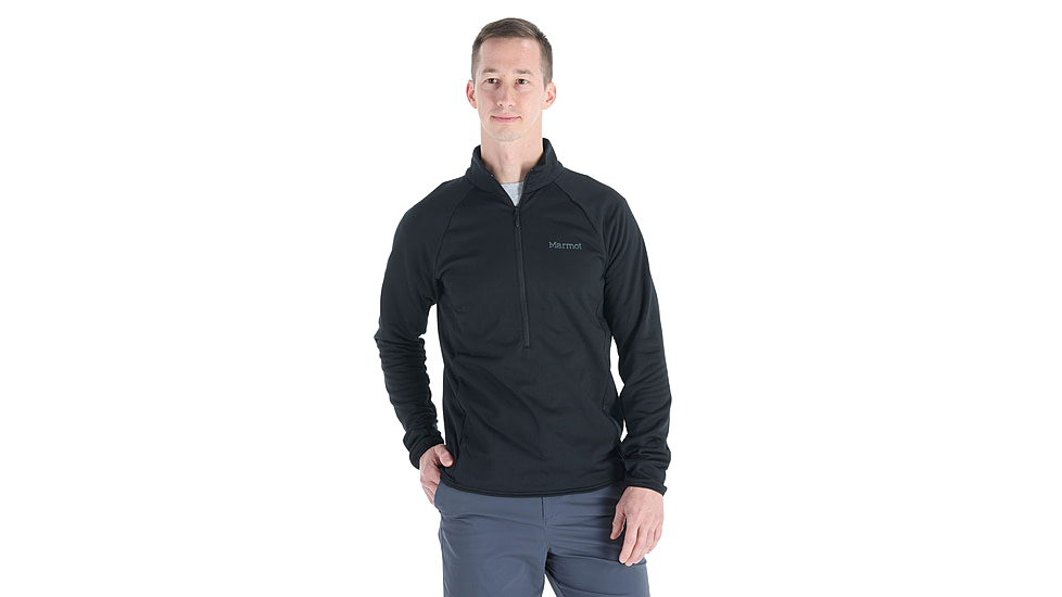 Marmot Leconte Fleece 1/2 Zip - Mens, Black, Extra Large, M15381-001-XL