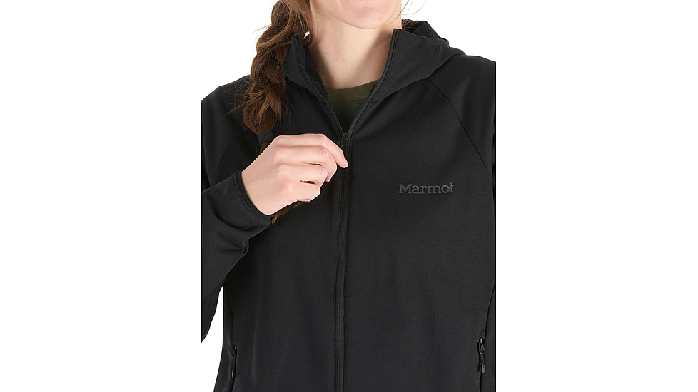 Marmot Leconte Fleece Hoody - Womens, Black, Small, M15393-001-S