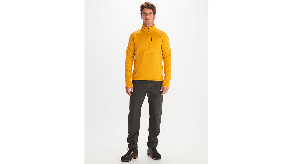 Marmot Olden Polartec 1/2 Zip - Men's, Small, Yellow Gold, M13183-9472-S