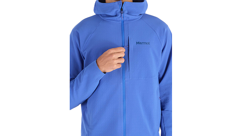 Marmot Pinnacle DriClime Hoody - Mens, Trail Blue, Medium, M15385-21538-M
