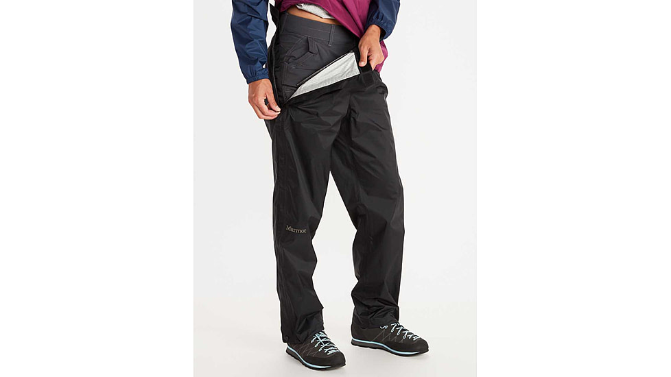 Marmot PreCip Eco Full Zip Pant Long - Womens, Black, Small, M15877-001-S