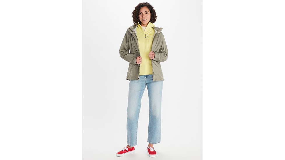 Marmot PreCip Eco Jackets - Womens, Vetiver, Extra Small, 46700-21543-XS