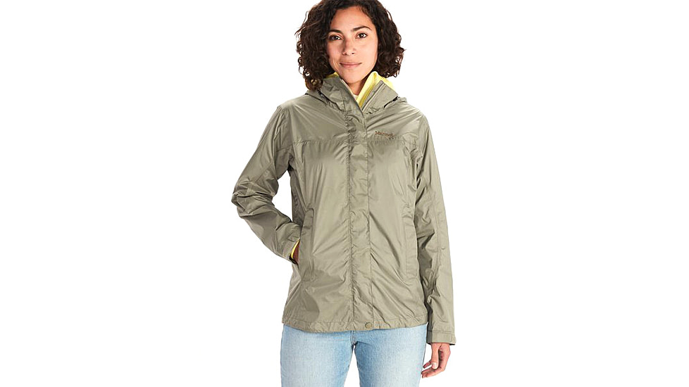 Marmot PreCip Eco Jackets - Womens, Vetiver, Extra Small, 46700-21543-XS