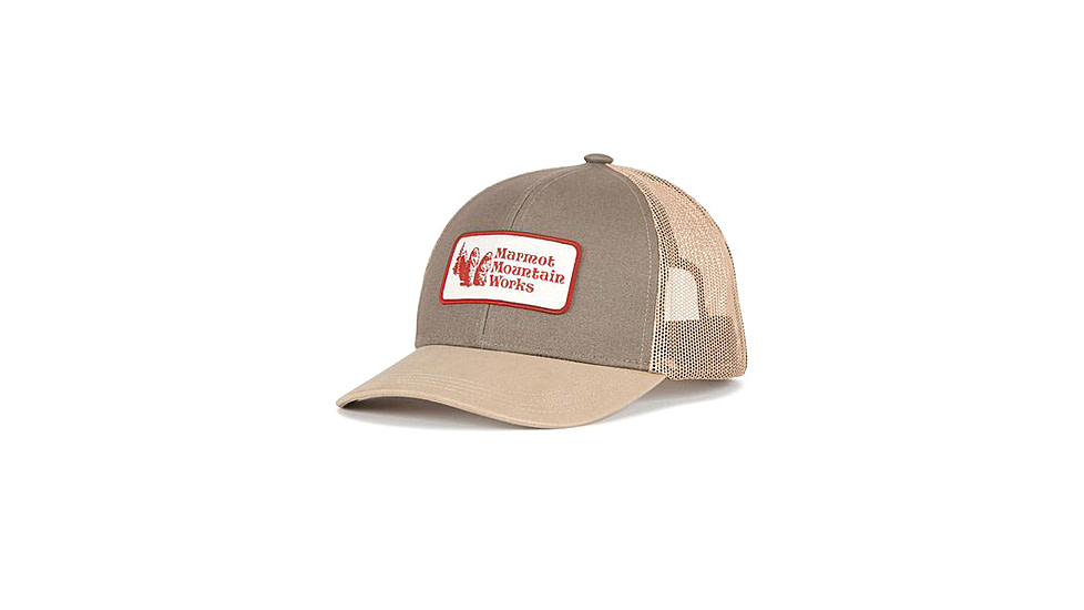 Marmot Retro Trucker Hat, Sandbar/Vetiver, One Size, 195115151539