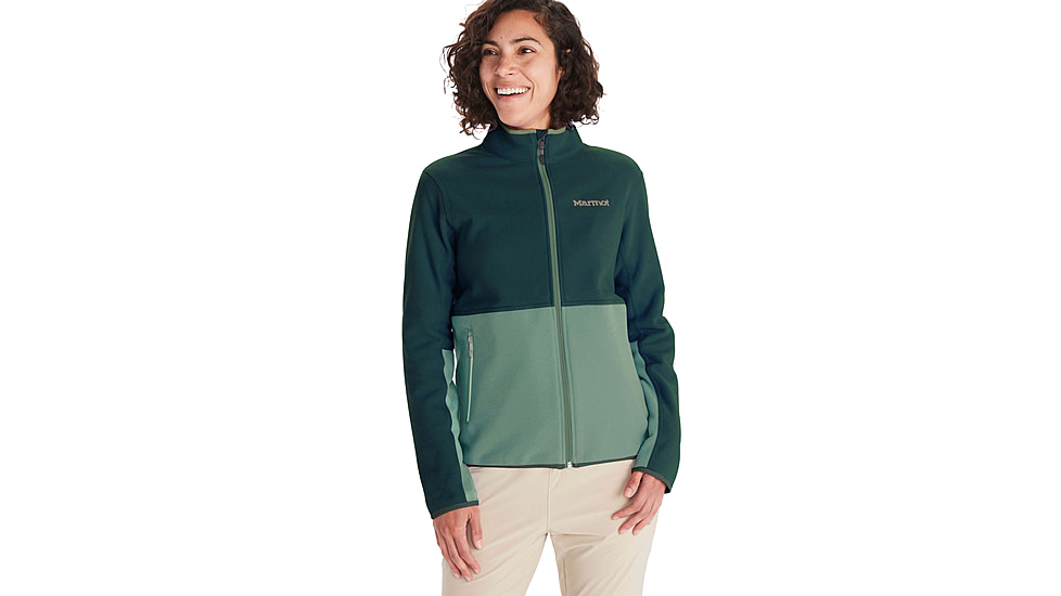 Marmot Rocklin Full Zip Jacket - Womens, Dark Jungle/Frosty Green, Small, M12402-23226-S