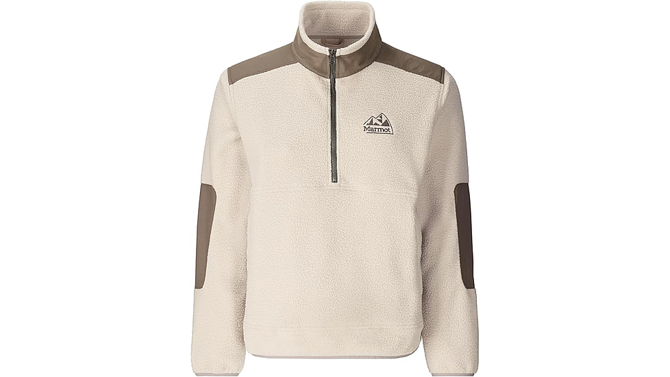 Marmot Wanderer High Pile Fleece Pullover - Mens, Birch Bark, Medium, 195115340506