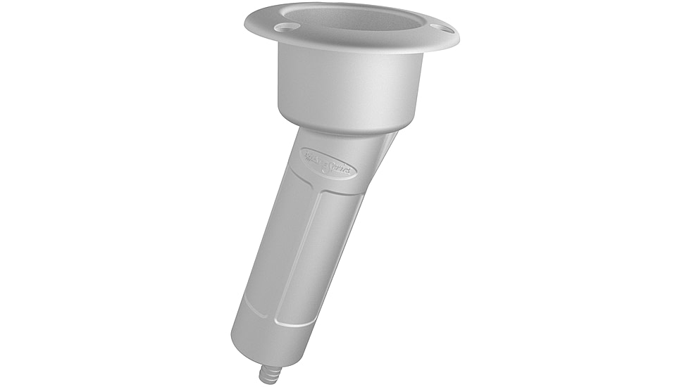 Mate Series Plastic 15 Rod &amp; Cup Holder - Drain - Round Top - White 72524