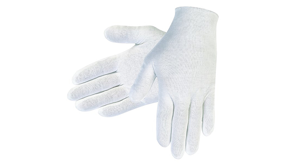 MCR Safety 100% Cotton Lisle Inspectors Gloves - Mens, Large, Straight Thumb, 8600C