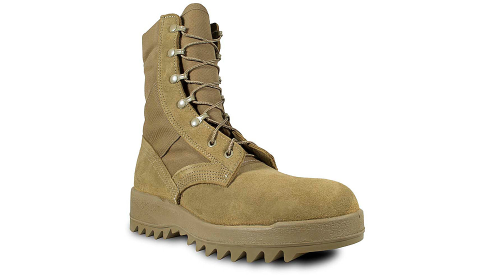 McRae Footwear Hot Weather Coyote Ripple Sole Combat Boot w/ Vibram Ripple Outsole, Coyote, 8.5, 8188-8.5