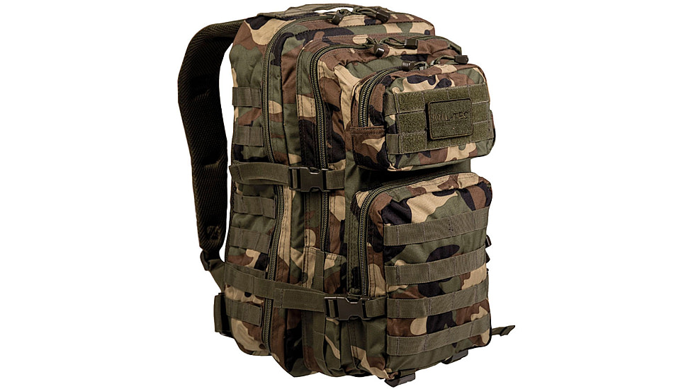 MIL-TEC 36L Assault Pack, Woodland Camo, 14002220