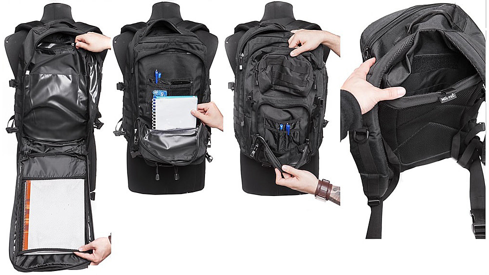 MIL-TEC Ranger Assault Pack, 100% Polyester, Polyvinylchloride coated, Green/Black, 20L, 14002101