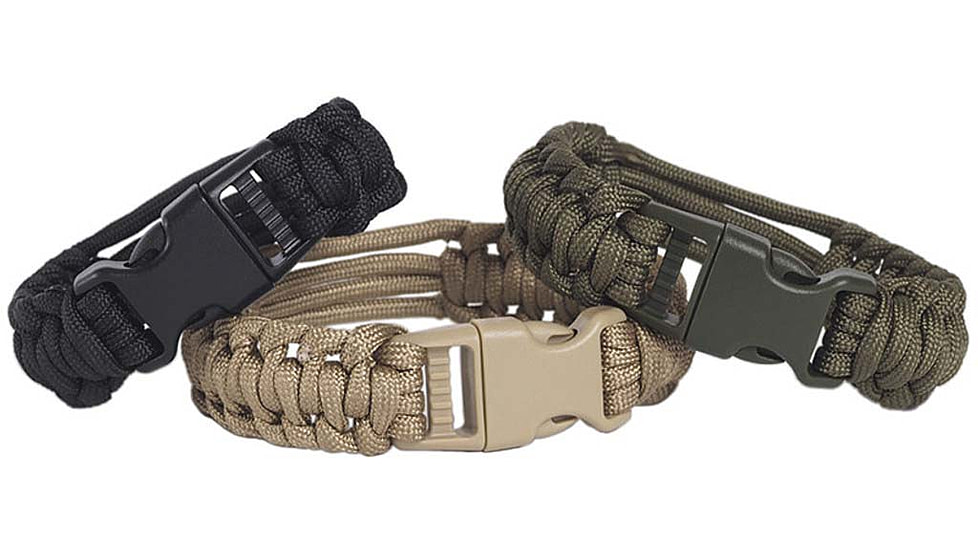 MIL-TEC Paracord Braclet, Large, Black, 15774102-904