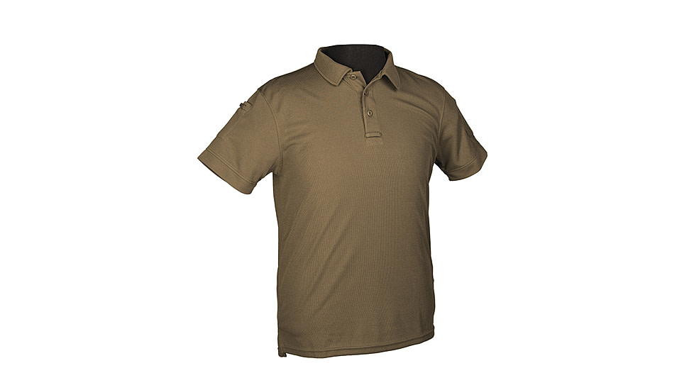 MIL-TEC Sh/Sl Quick Dry Tactical Polo Shirt - Mens, Olive Drab, Extra Large, 10961001-905