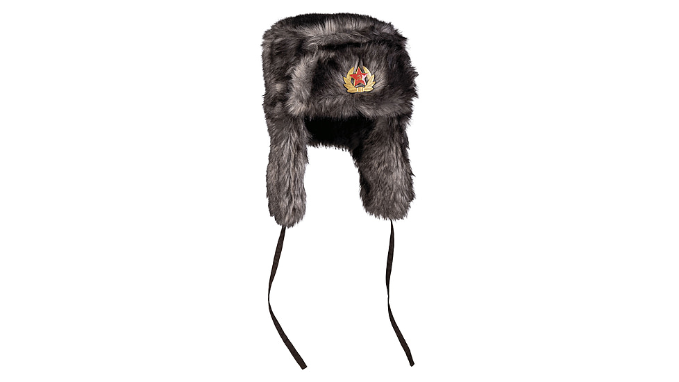 MIL-TEC Shapka Winter Hat, Black, Small, 12104002-902