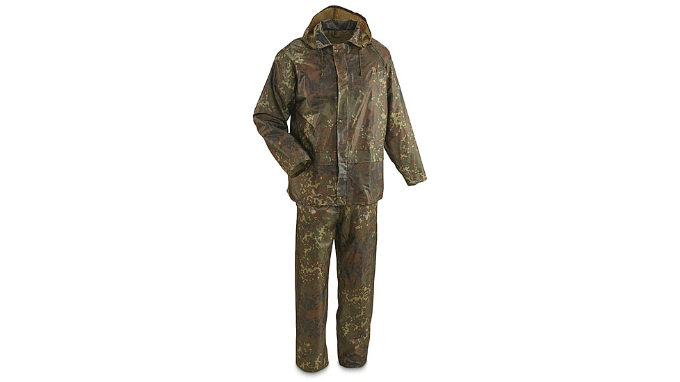 MIL-TEC Wet Weather Suit - Men's, Flecktarn Camo, 4XL, 10625021-908