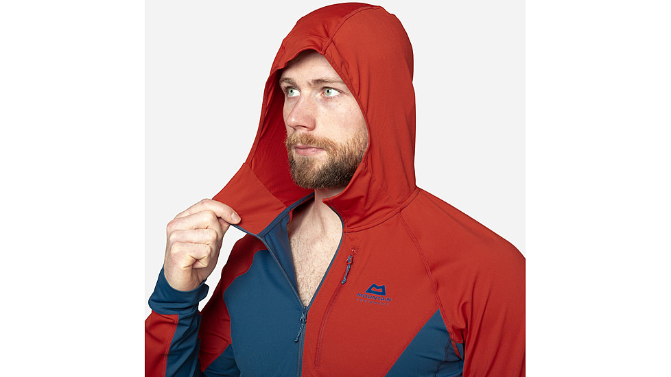 Mountain Equipment Aiguille Hooded Top - Mens, Dusk/RedRock, Small, ME-007145 DRR-S