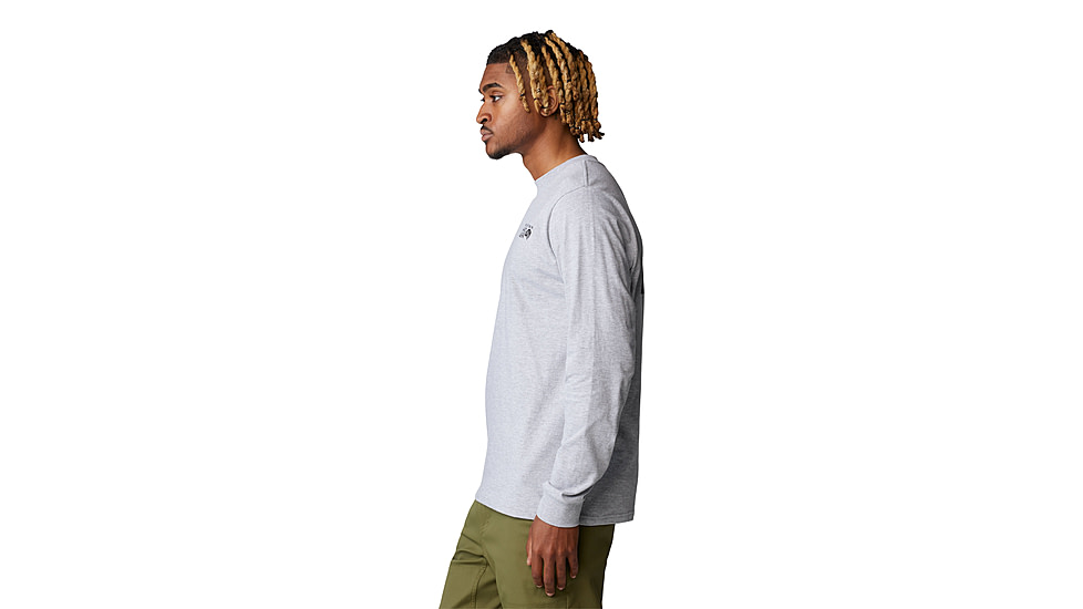 Mountain Hardwear Box Logo Long Sleeve Shirt - Mens, Hardwear Grey Heather, XL, 190423060030