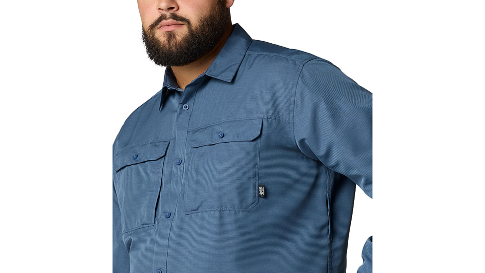 Mountain Hardwear Canyon Extended Long Sleeve Shirt - Men's, Zinc, LT, 2104102-492-LT
