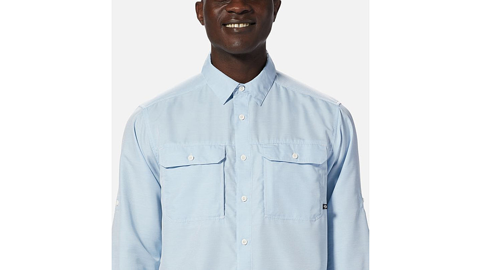 Mountain Hardwear Canyon Long Sleeve Shirt - Mens, Blue Chambray, 2XL, 1648751453-XXL