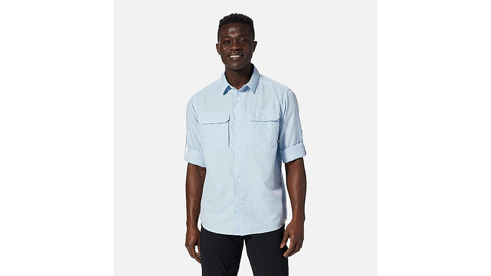Mountain Hardwear Canyon Long Sleeve Shirt - Mens, Blue Chambray, 2XL, 1648751453-XXL