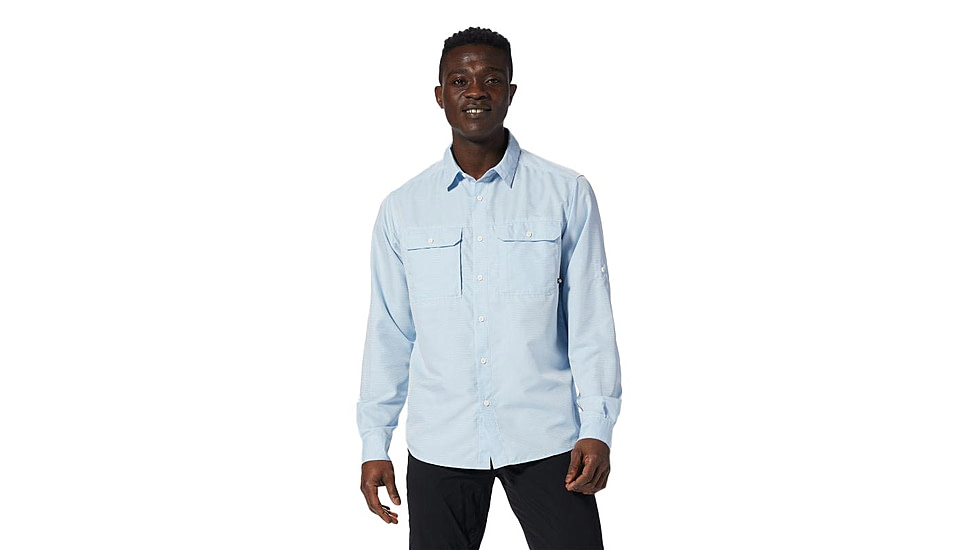 Mountain Hardwear Canyon Long Sleeve Shirt - Mens, Blue Chambray, 2XL, 1648751453-XXL