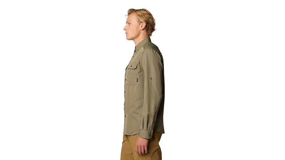 Mountain Hardwear Canyon Long Sleeve Shirt - Mens, Stone Green, XXL, 190423047475