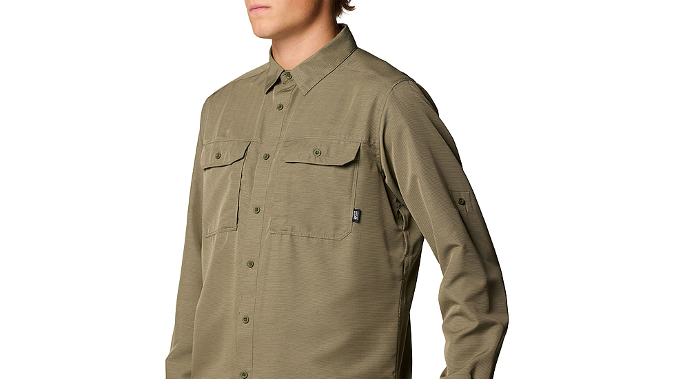 Mountain Hardwear Canyon Long Sleeve Shirt - Mens, Stone Green, XXL, 190423047475
